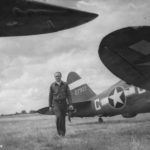 Major Cas Hough with his P-47 Thunderbolt 42-7921 August 1943