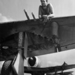 P-47 from 318th FG, 7th Fighter Command. Crew Chief on Thunderbolt wing