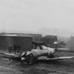 P-47 Thunderbolt code VF-R 41-6354 of the 4th FG flown by Lt Raphael that crash landed on take off at Debden – 5 January 1944