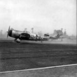 P-47 Thunderbolt coded I7-E of the 48th Fighter Group, 493rd FS line up for take off in Normandy June 1944