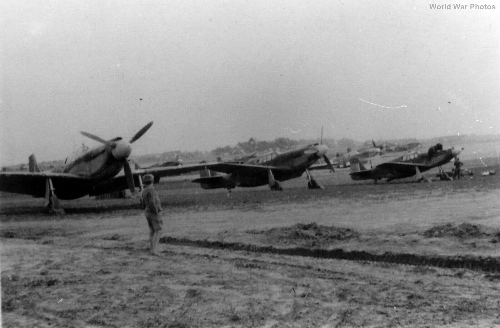 Mustangs Mk I of No. 430 Sqn RCAF line in Belgium 1944