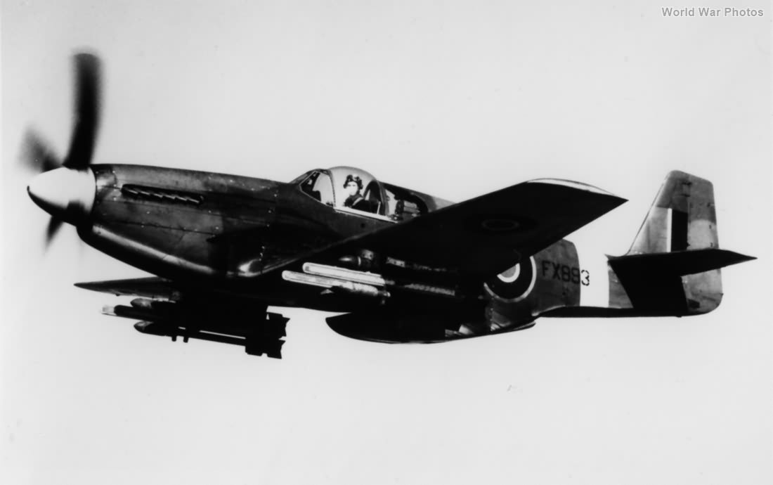 Mustang Mk III FZ893 being used for weapons trials