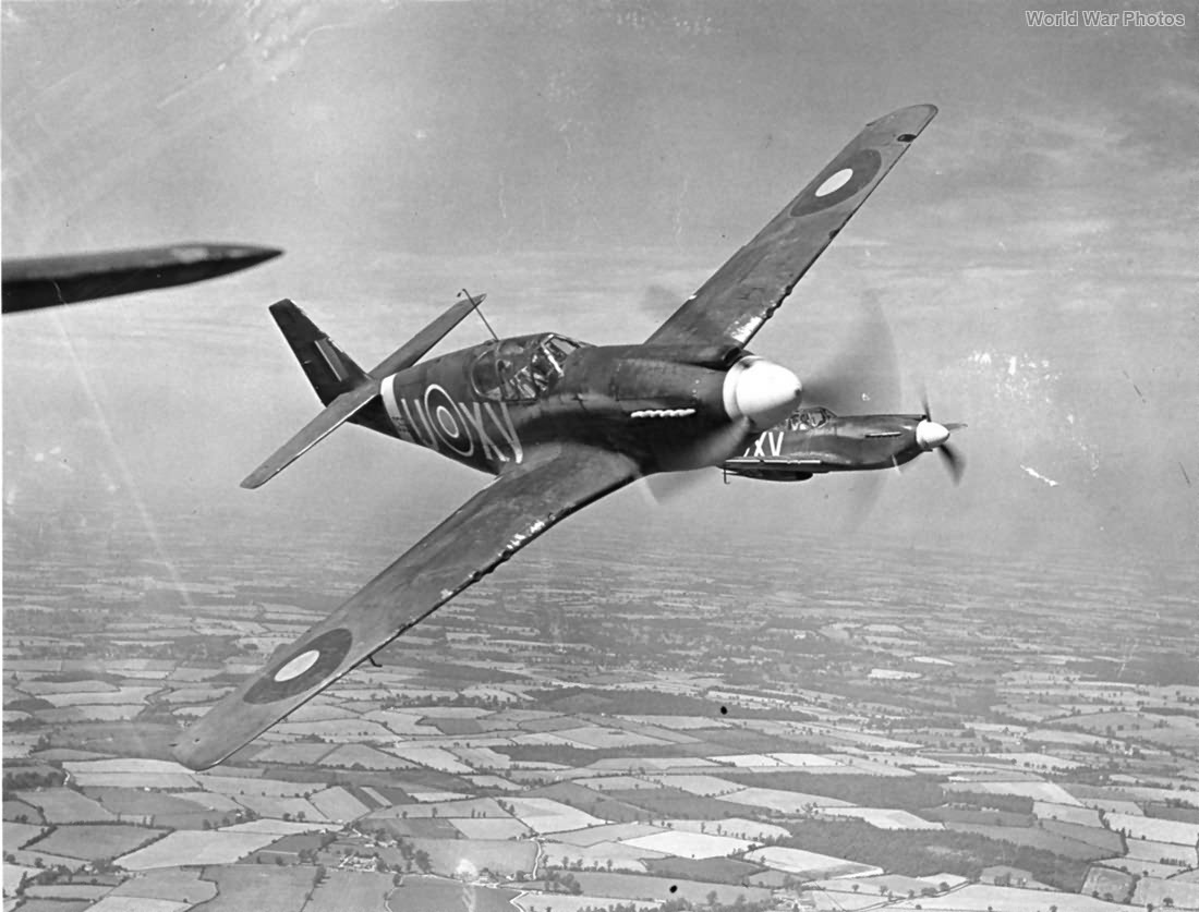 Mustang Mk I of RAF No 2 Squadron in flight 1942