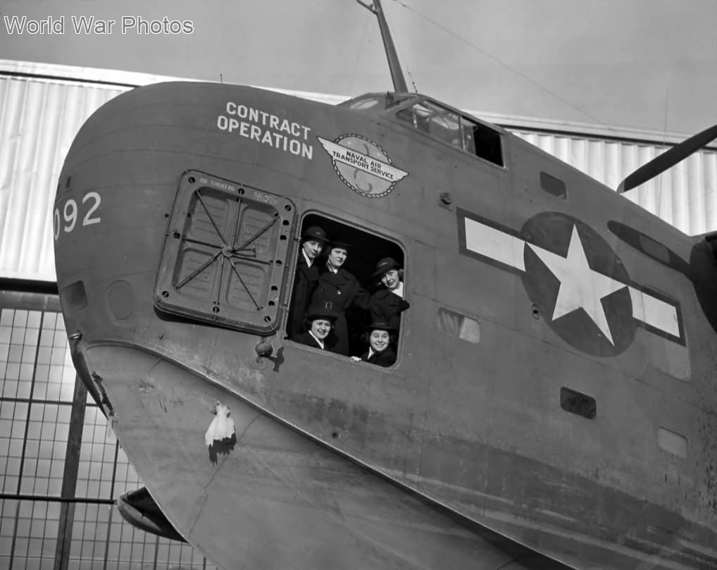 WAVES from Hunter College Visit Coronado at LaGuardia February 1944