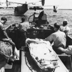 PB2Y waiting to evacuate the wounded from newly captured Makin