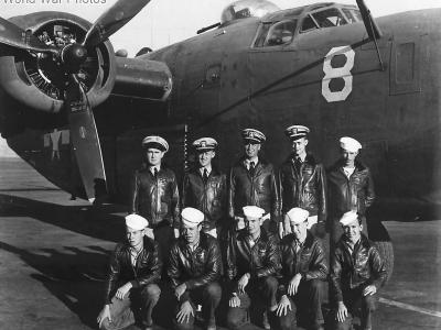 Commander Norman Bus Miller of VB-109 with his first crew 1944