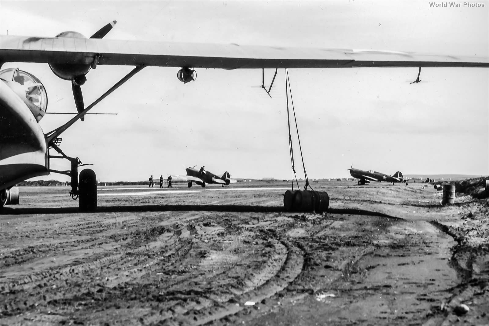 PBY-5A of the FAW-4 and 18th FS P-40 Cold Bay 11 May 1942