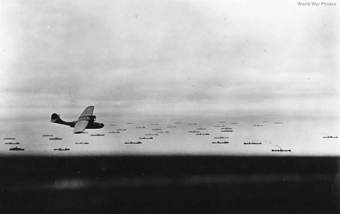 PBY of U.S. Atlantic Air Patrol over convoy 1941