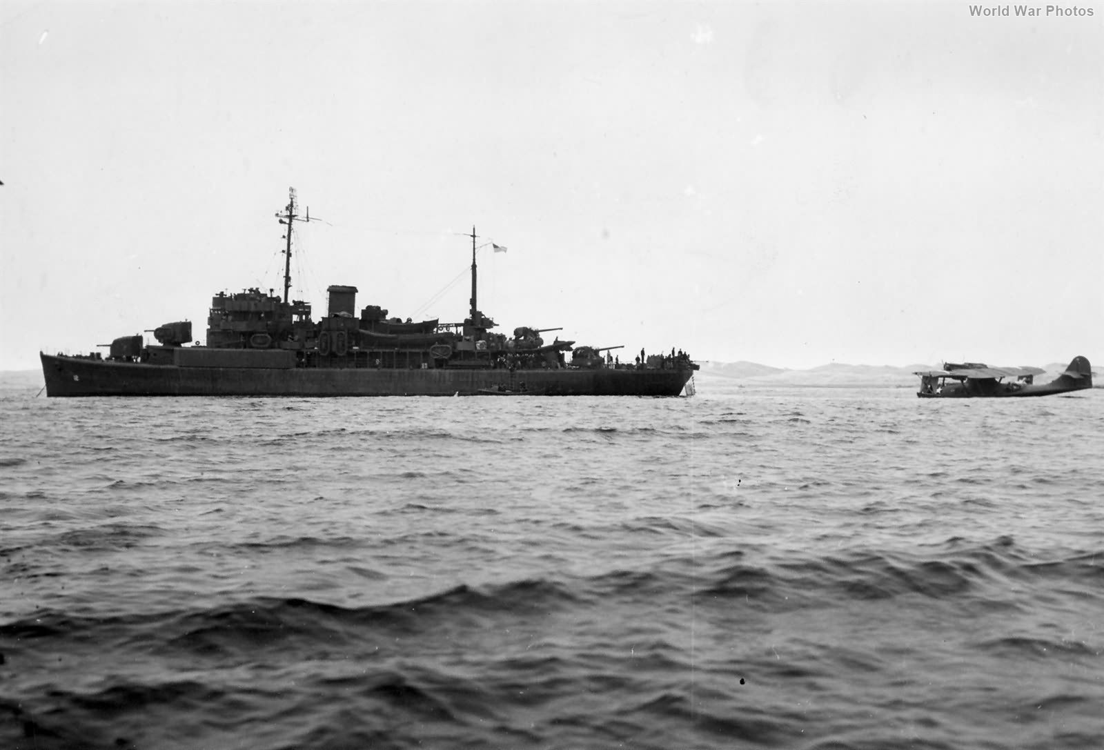 USS Casco AVP-12 and PBY-5 of the FAW-4 Attu 1943