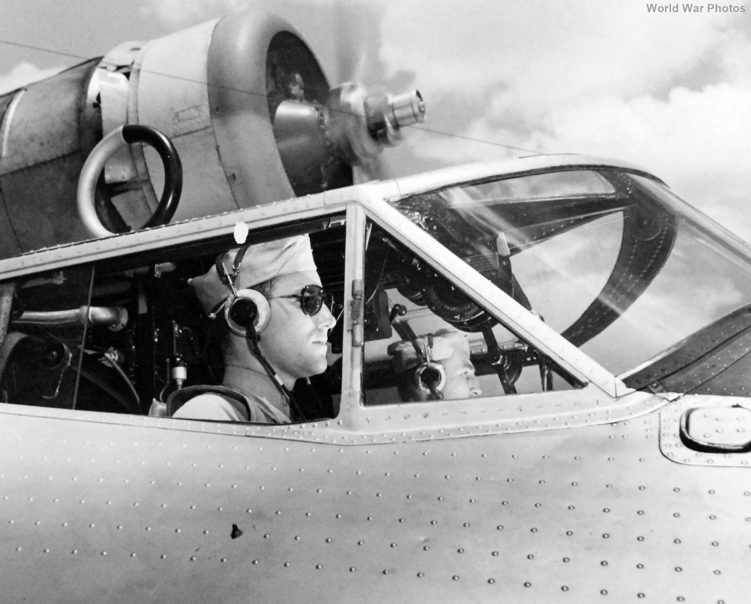 Pilots in cockpit of PBY, NAS Jacksonville June 5 1942 2