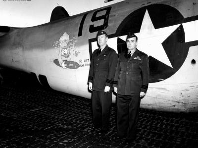 Officers pictured next to a PV-1 Ventura Alaska 1944