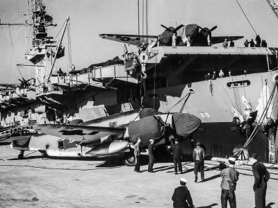 PV-1 Ventura on Deck of Kasaan Bay jan1944