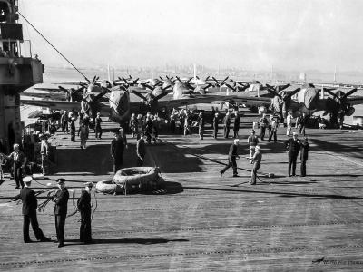 PV-1 Ventura on Deck of Kasaan Bay