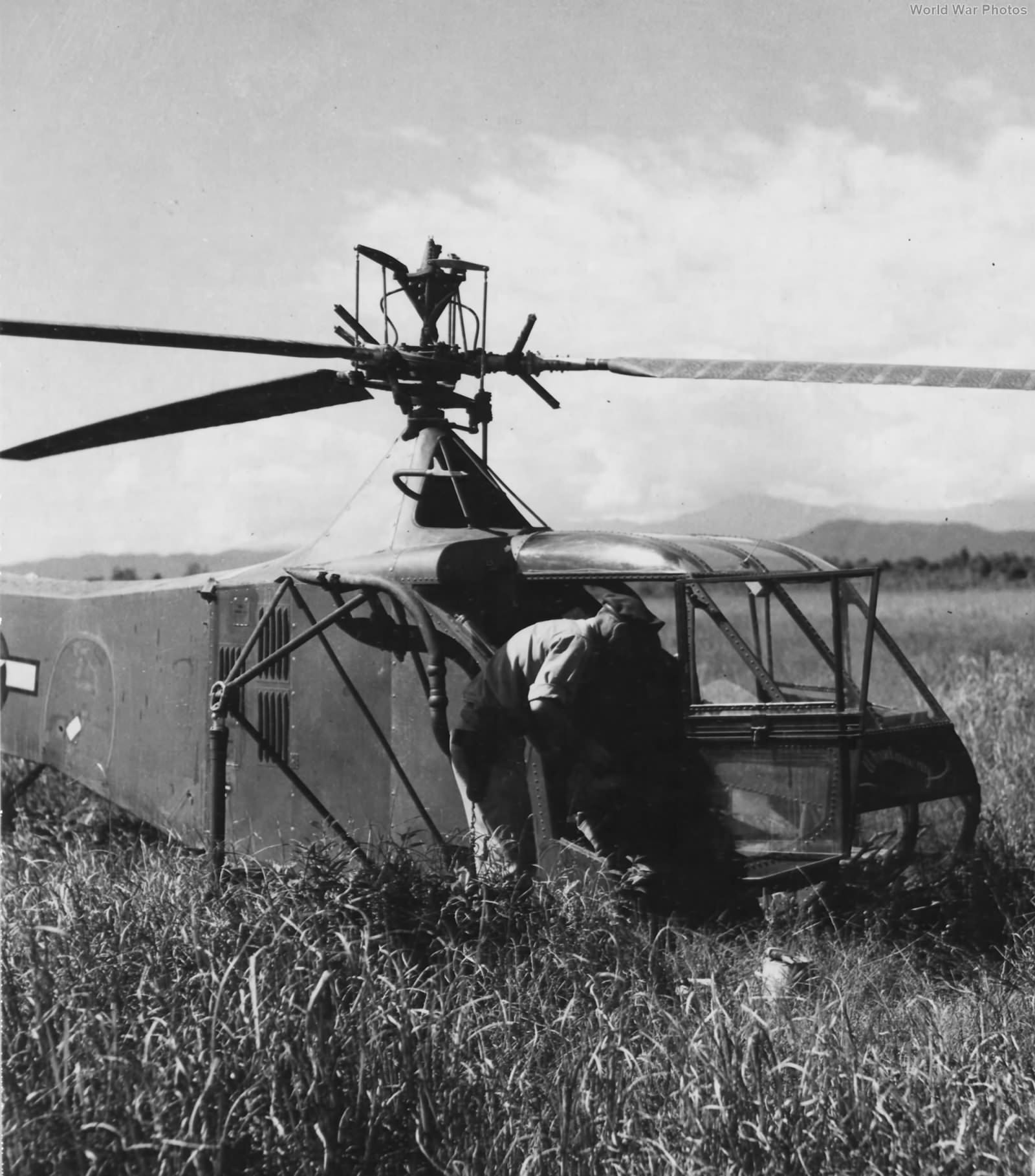 1Lt. Irvin C. Steiner, pilot of the YR-4B, serial 42-107237