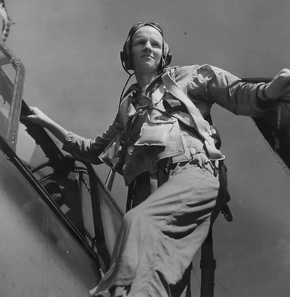 Lt Kenneth Anderson pilot of CAG-80 from USS Ticonderoga 1945