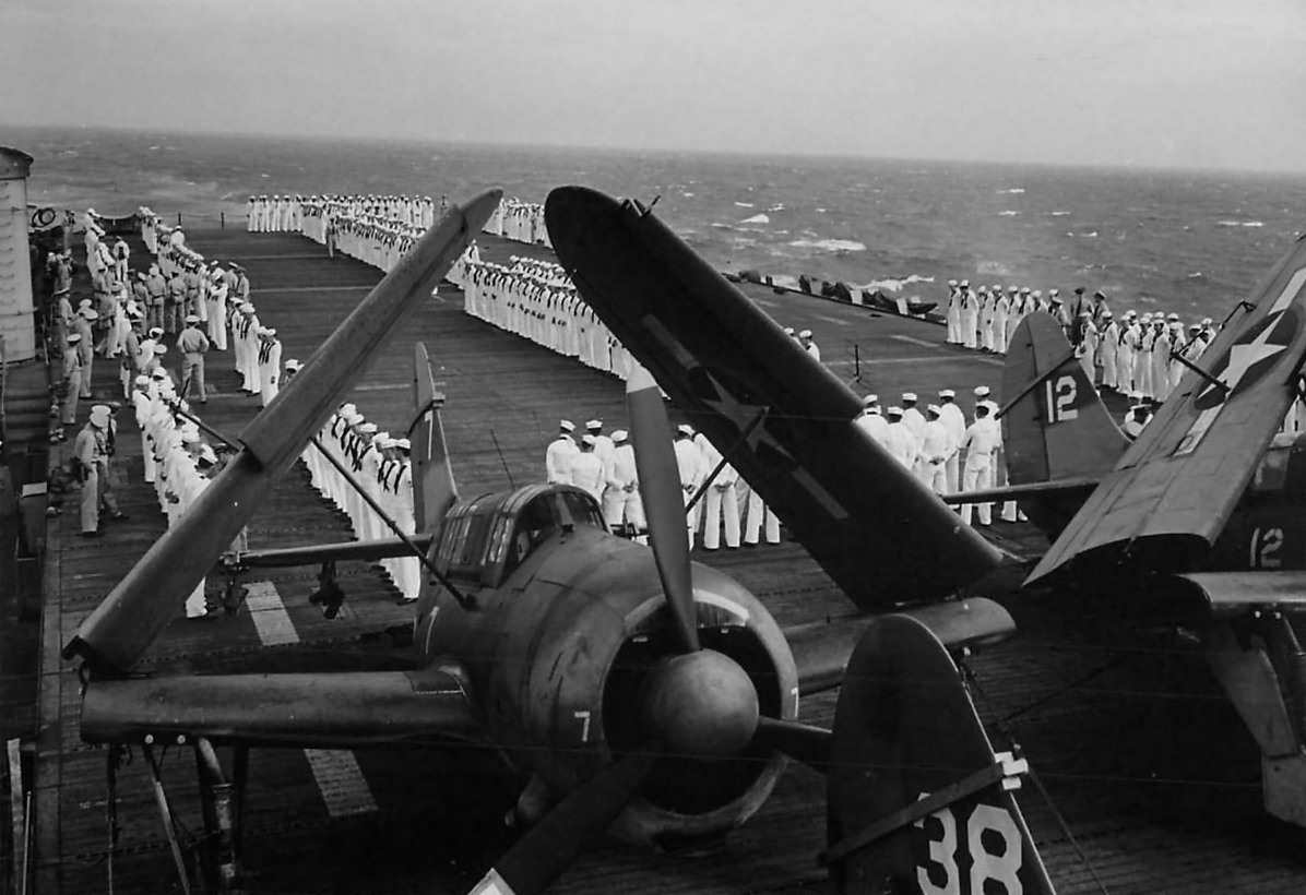 SB2C Helldiver aboard an escort carrier 1944 PTO