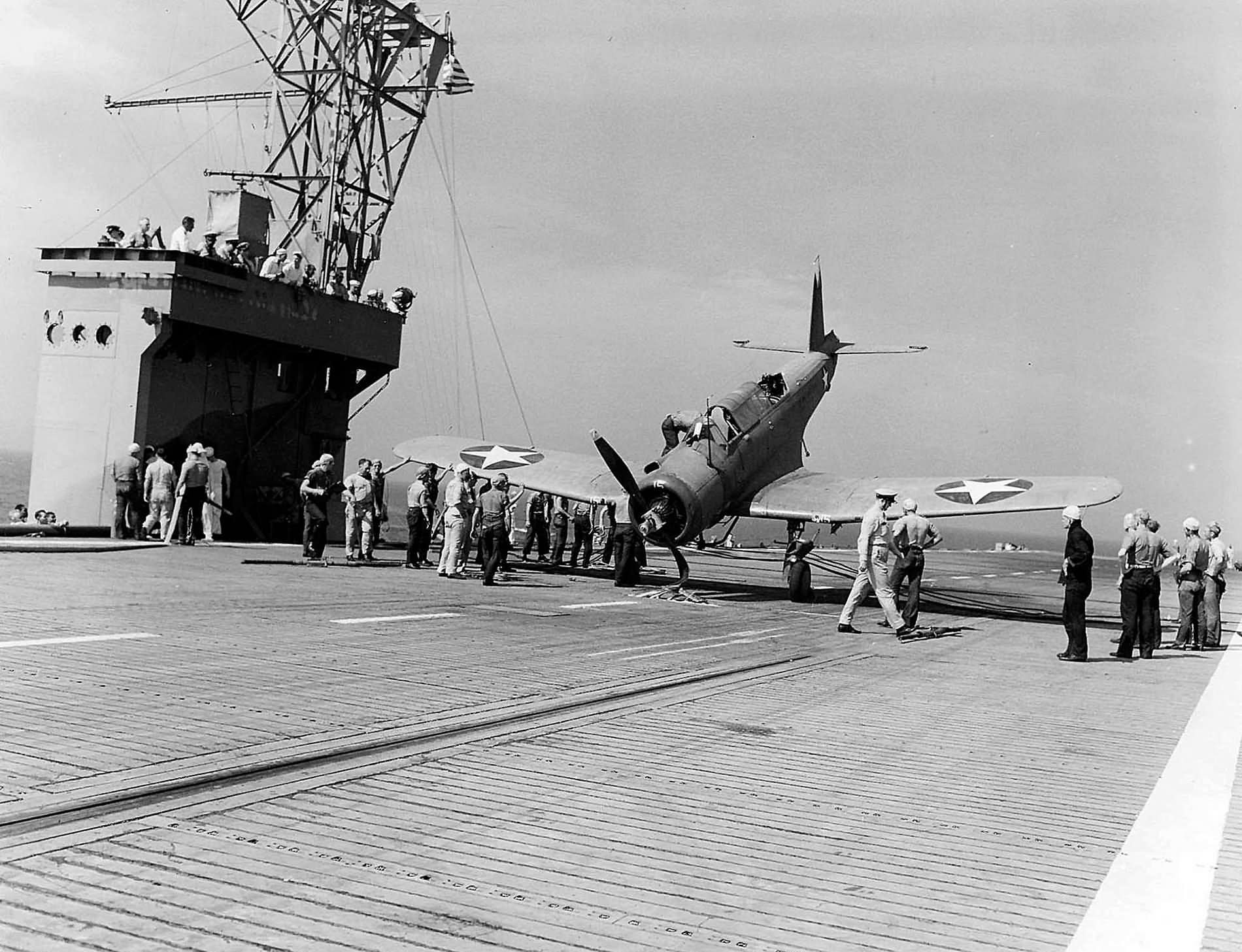Crashed SB2U-2 Vindicator of VS 42