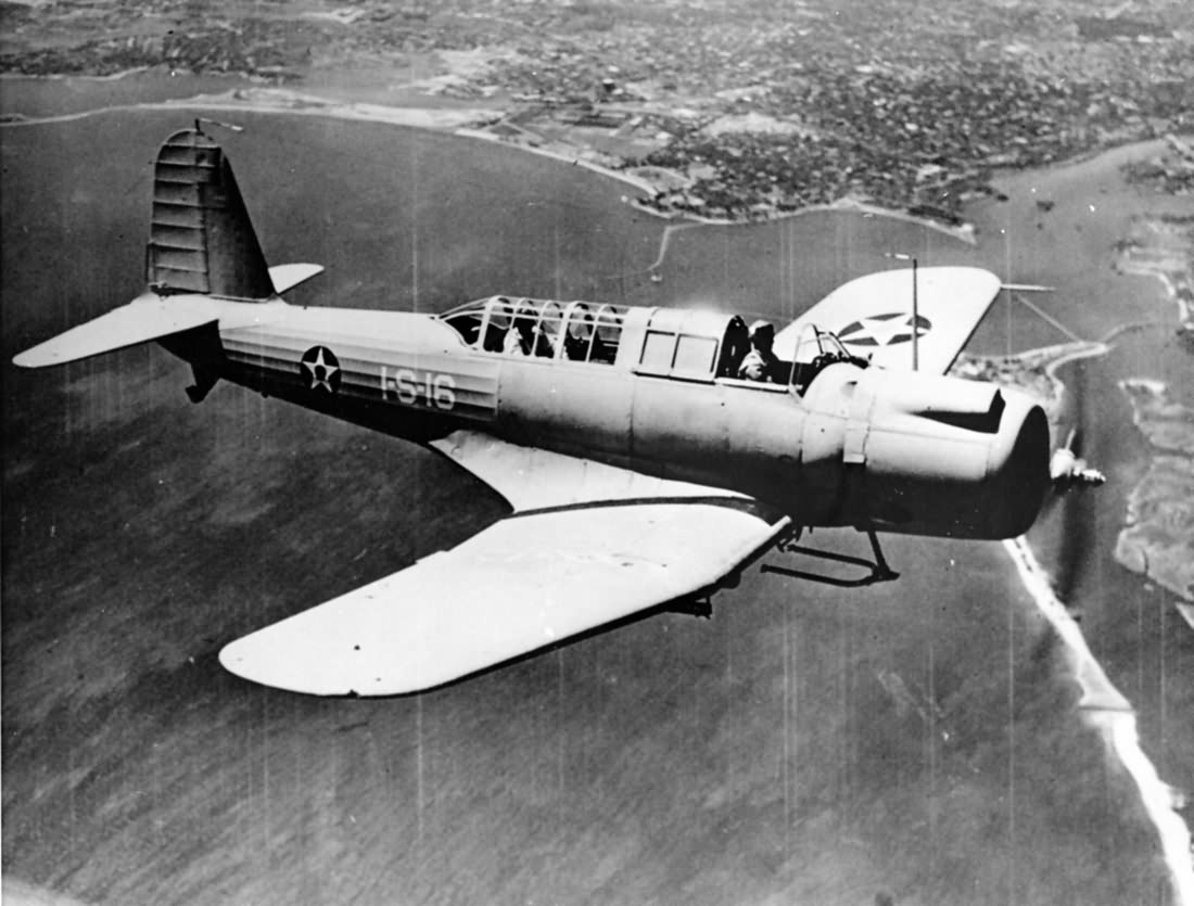 Vought SB2U-3 Vindicator 1-S-16 of the VS-1