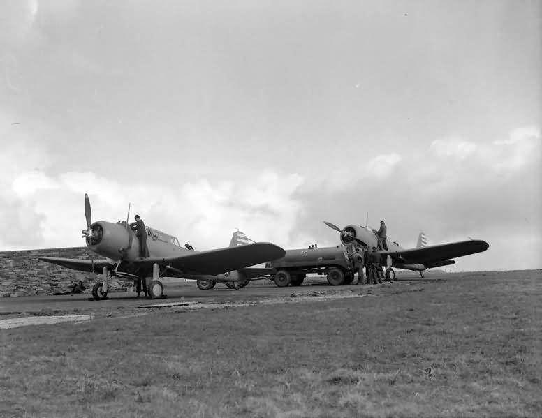 SB2U Vindicators at Royal Naval Air Station Hatston