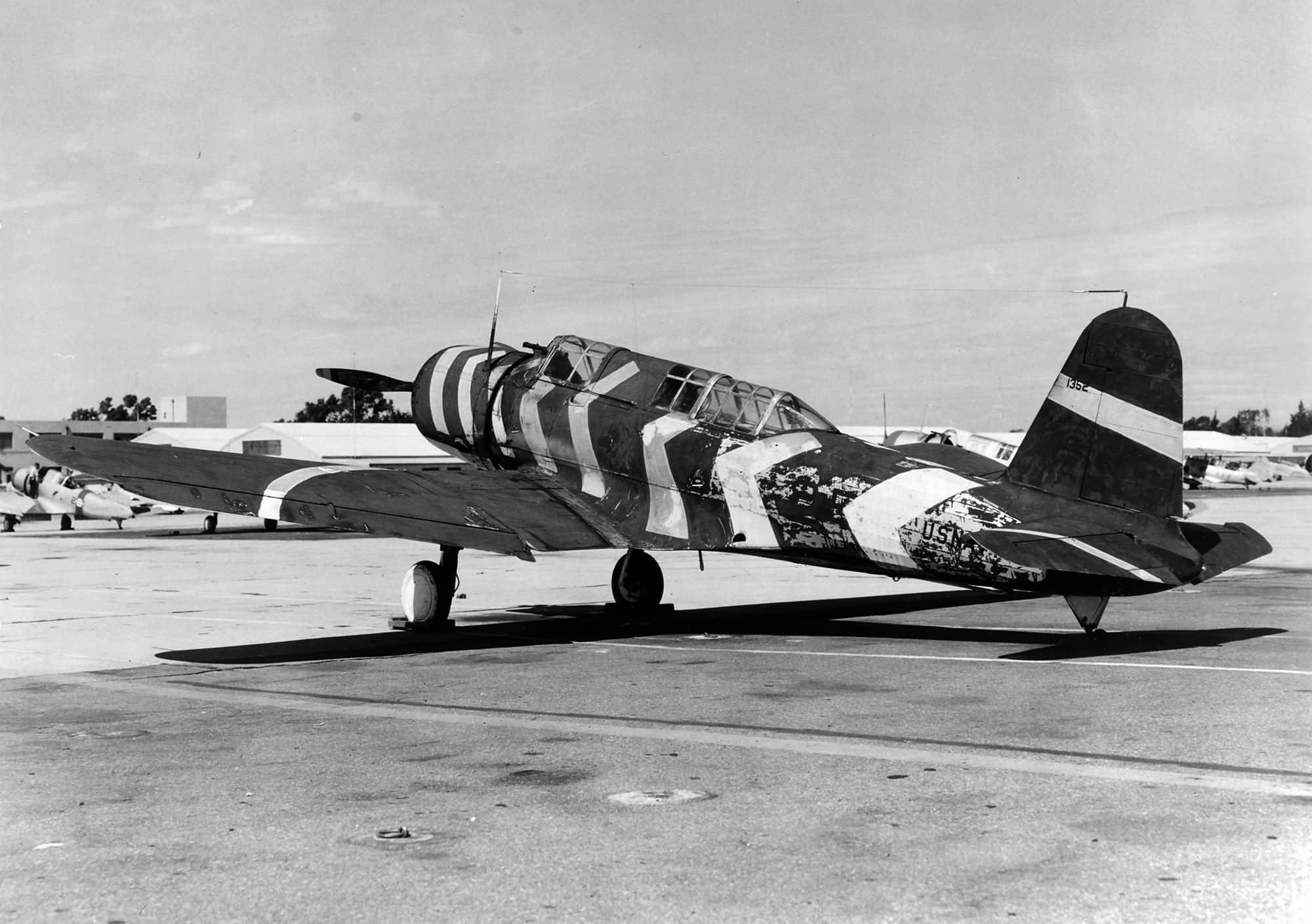 SB2U in experimental McClelland Barclay camouflage design No 5