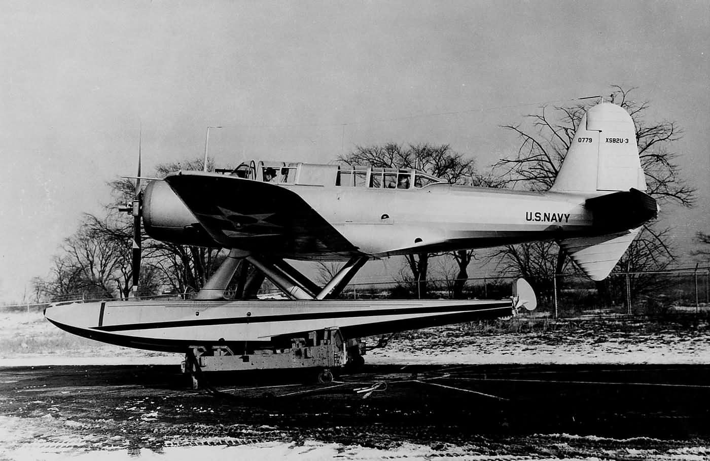 Seaplane version of the XSB2U-3 Vindicator. February 25, 1940