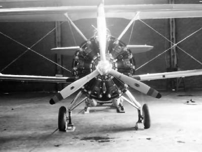 Curtiss SBC-4 Helldiver during flotation gear test
