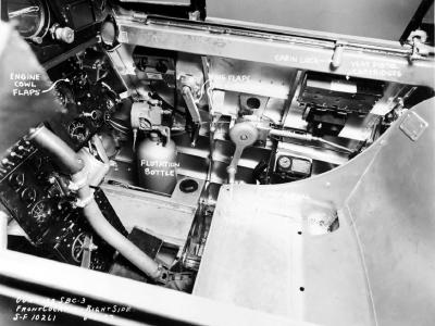 SBC-3 Helldiver front cockpit side