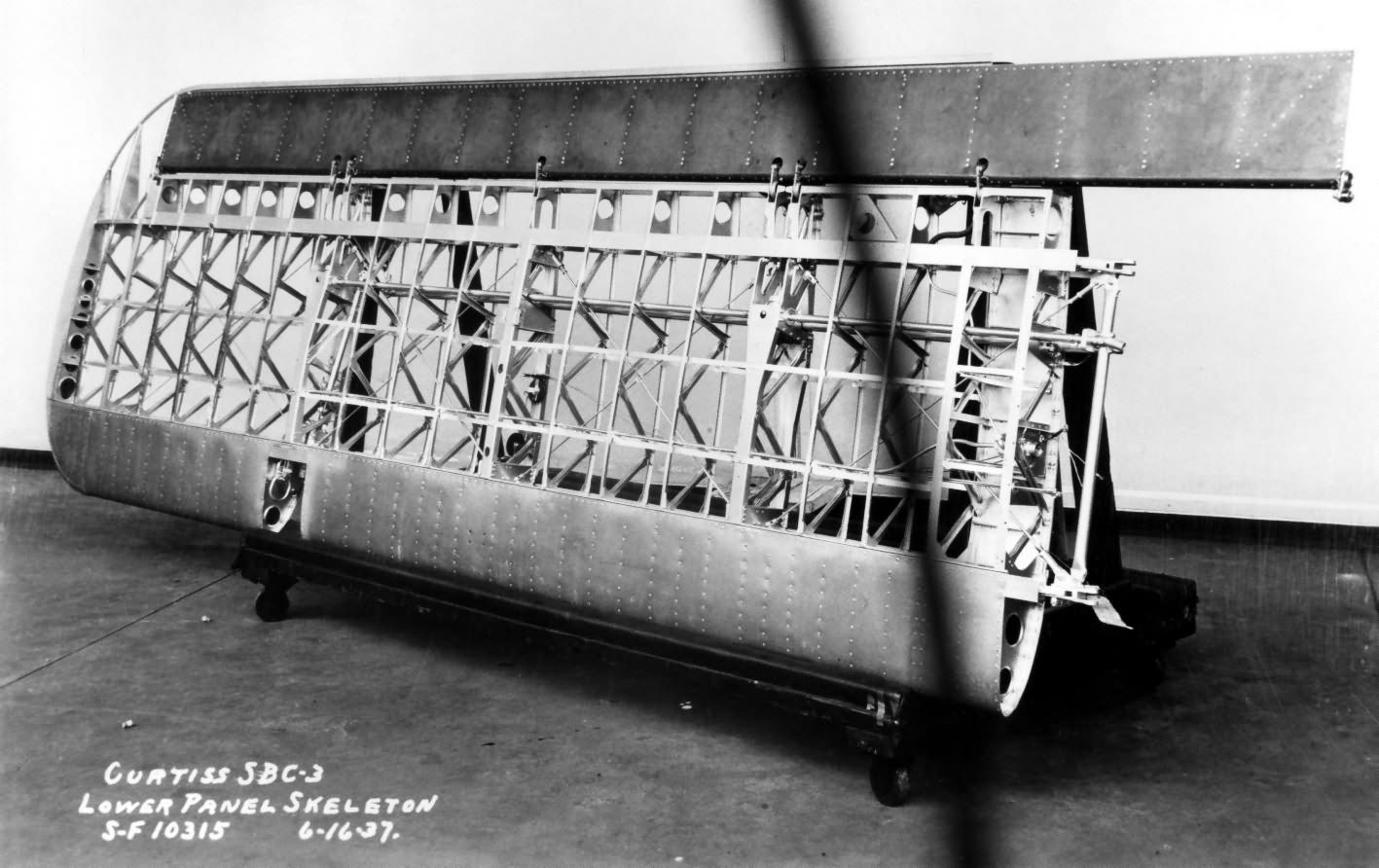 SBC-3 lower wing panel skeleton