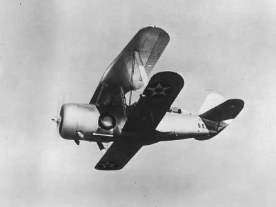 SBC-4 in flight 1938