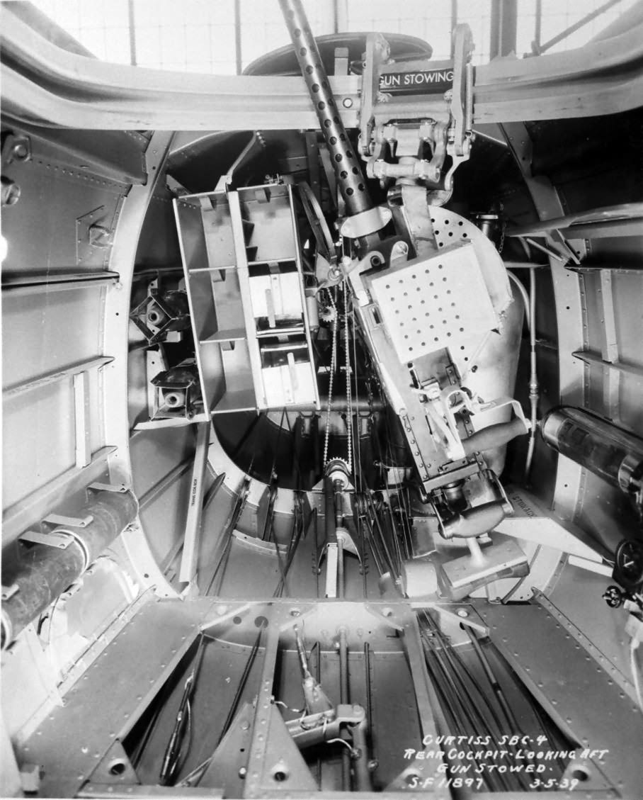 SBC-4 rear cockpit aft gun stow