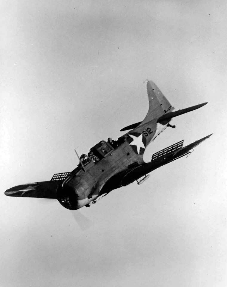 SBD-3 Dauntless with dive flaps extended