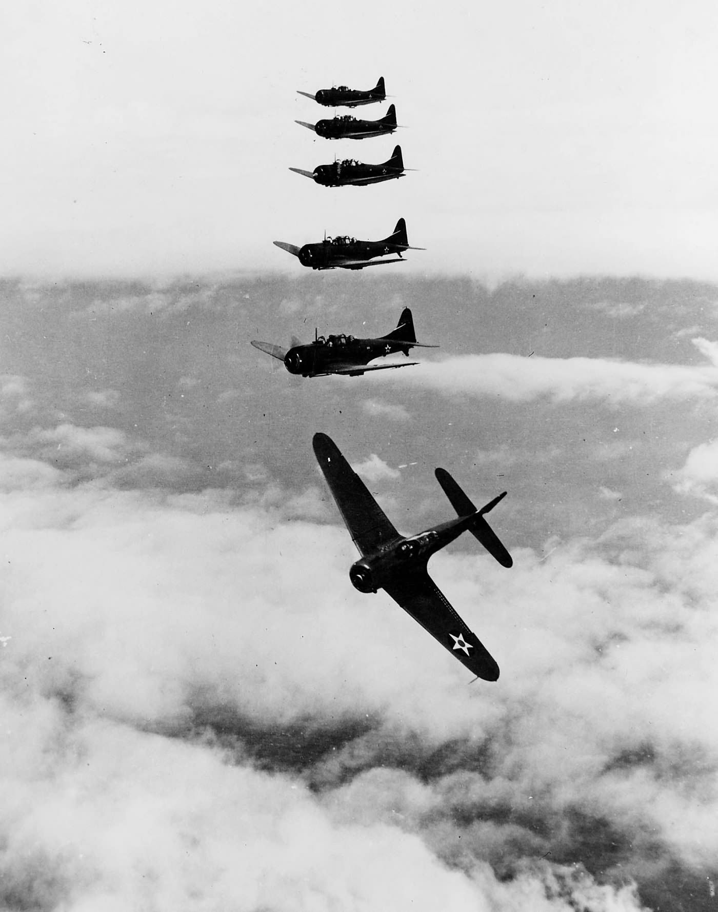 SBD Dauntless of the VS-6 in flight 17 October 1941