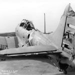 Damaged SBD-3 Dauntless white 15 of the VMSB-132