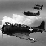 Formation of SBD Dauntless in flight