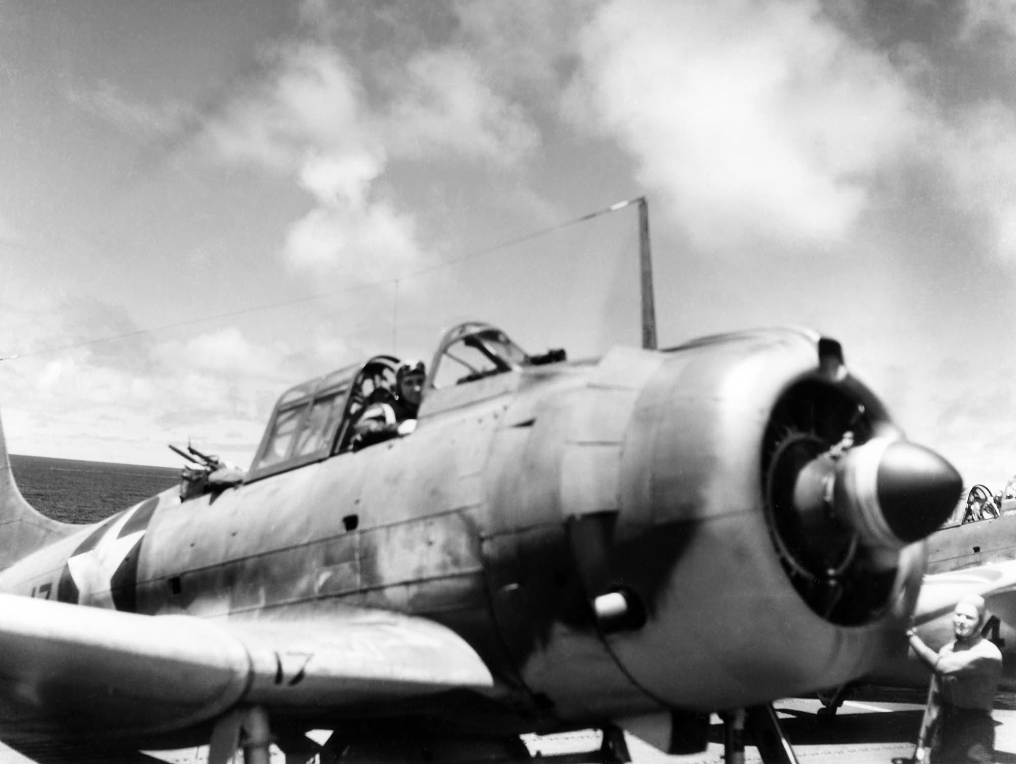 SBD Dauntless of VS-5 USS Yorktown (CV-5) during Battle of Midway, 4 June 1942