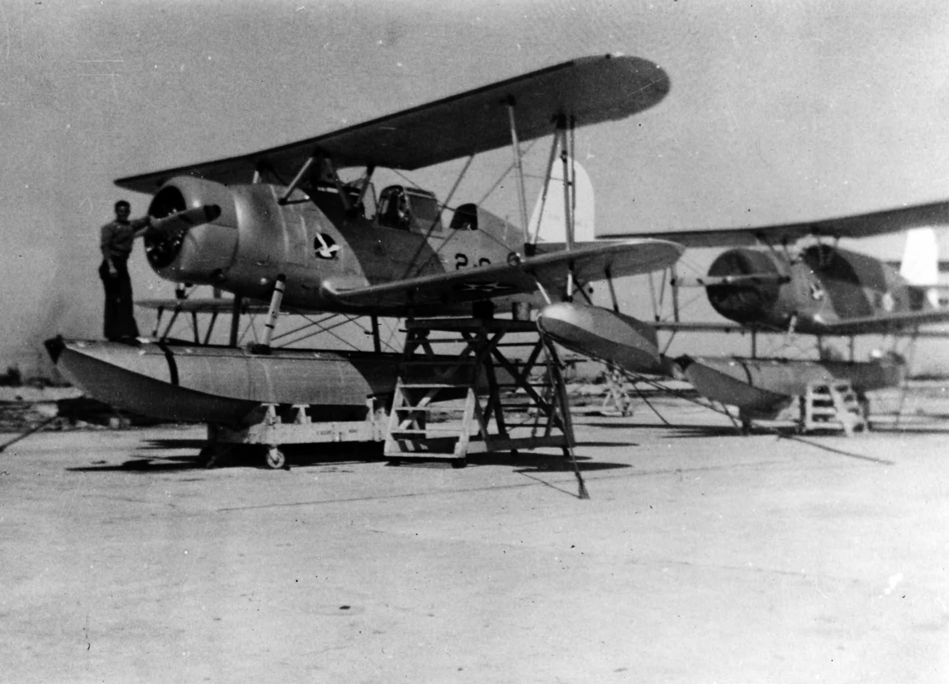 SOC-3 Seagull from VO-2B parked at Reeves Field, San Diego in 1938