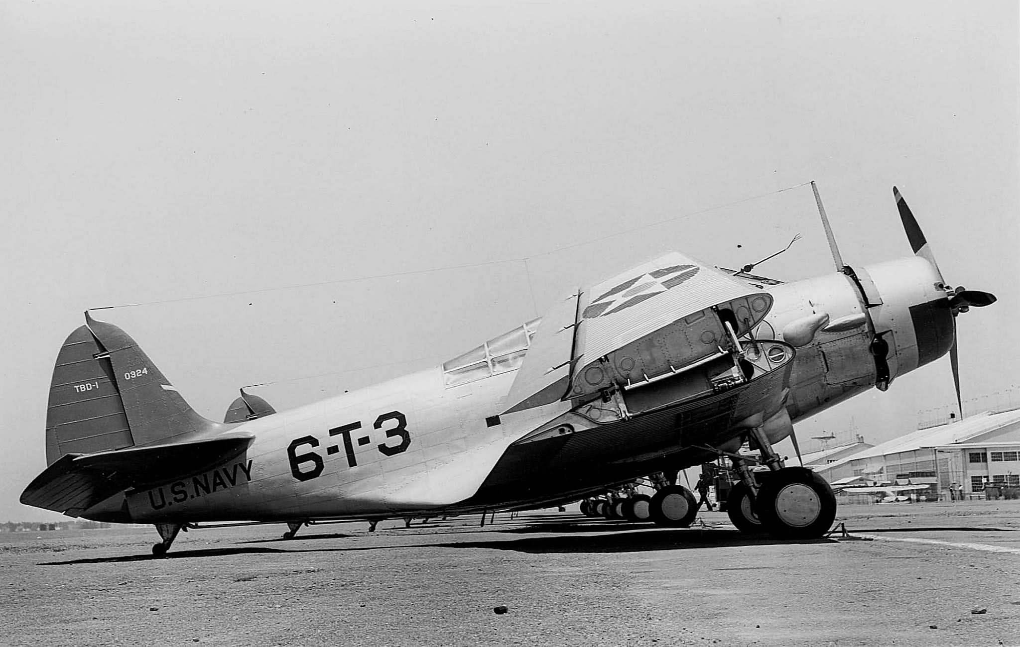 TBD-1 Devastator of VT-6 off the carrier Enterprise on the ground at Oakland California June 11, 1939