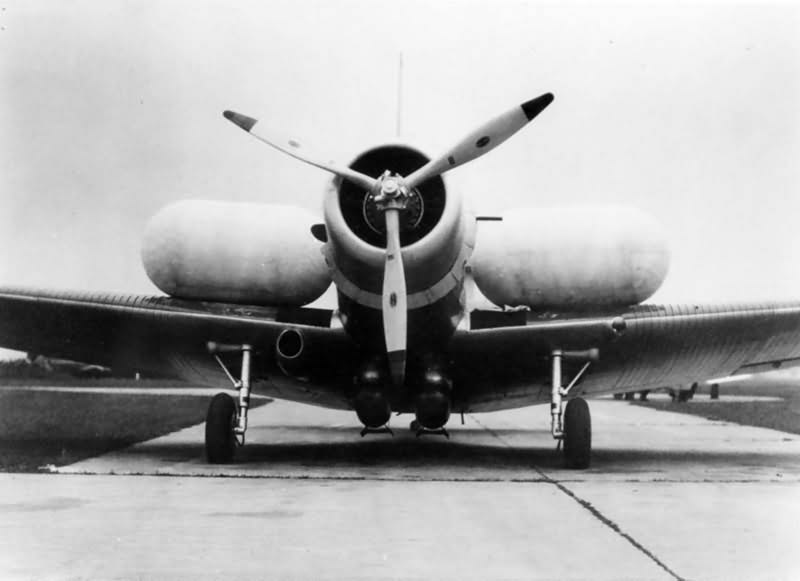 TBD Devastator torpedo bomber with its wing floats inflated 1937