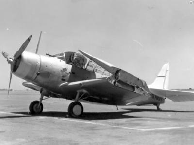 TBD of the VT-3 with folded wings July 1938