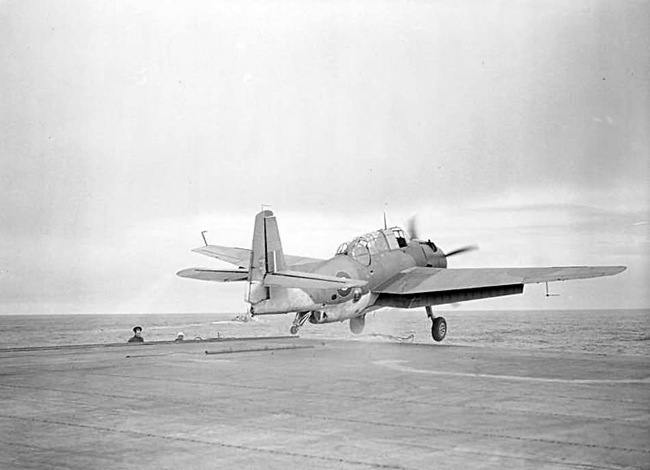 Avenger of 846 Squadron FAA being catapulted off HMS TRUMPETER