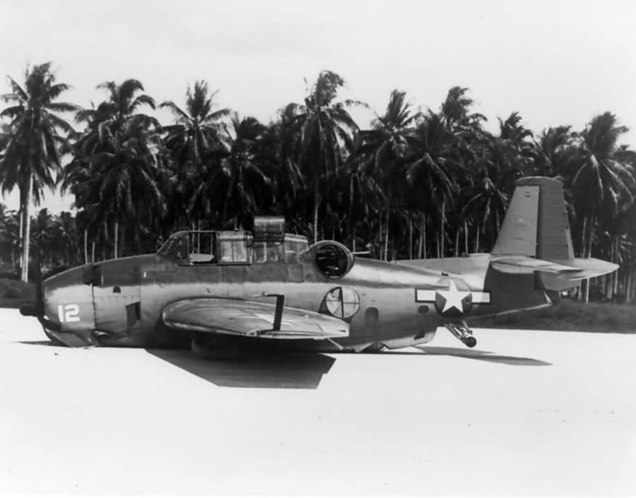 TBM-1 Avenger #12 of VK-12 on Barnika in the Russell Islands, June 27, 1944