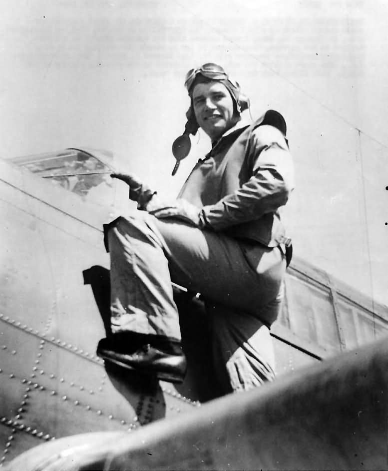Lt. W.D. Seeley 1st Rocket Attack on U-Boot on Wing of TBF Avenger 1944