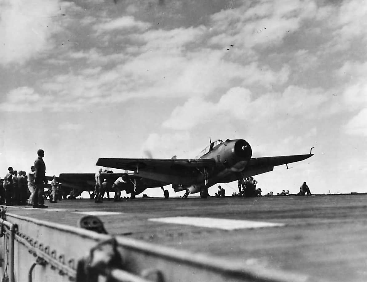 TBF Avenger takes off from USS Princeton (CVL-23) for Ryukyus Raid 1944