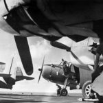 TBF Avengers on deck of USS Cowpens (CVL-25) 1943