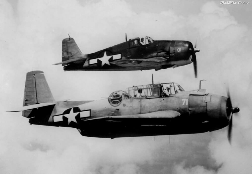 TBF-1 Avenger and Hellcat