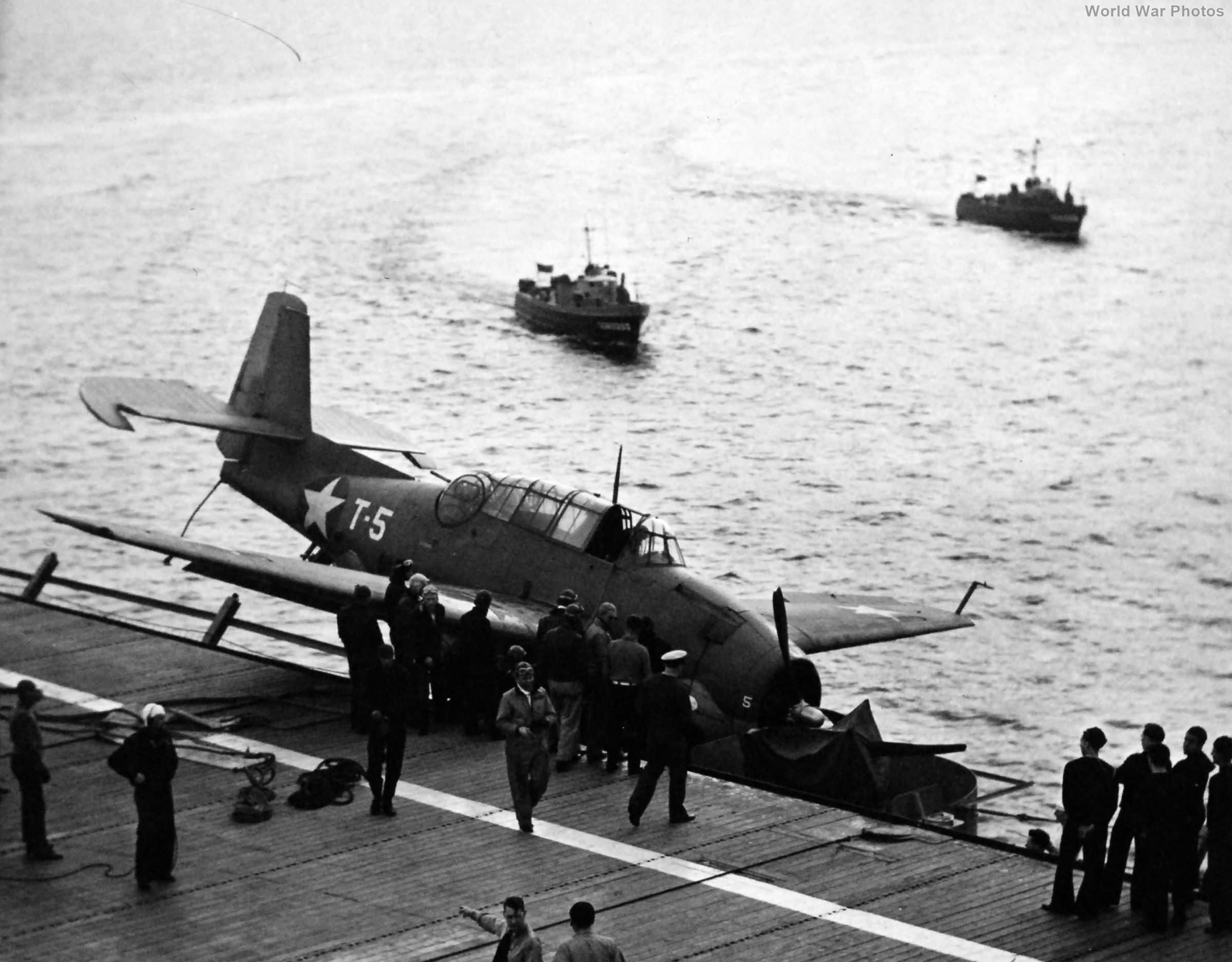 TBF-1 code T-5 USS Charger 16 March 1943