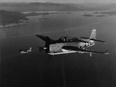 TBM-3 from USS Essex Saigon area 12 January 1945