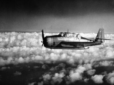 TBM-3 from USS Suwannee pilot E.J. Halcin on ASW patrol Okinawa 1 April 1945