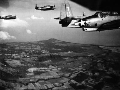 TBM from USS Hancock over the central Philippines 6 November 1944