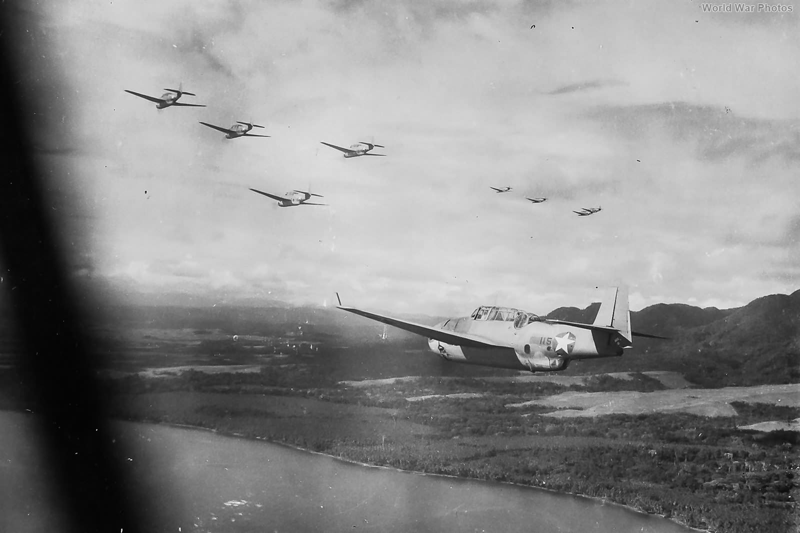 USMC Avengers strike on Munda New Georgia 9 July 1943 2